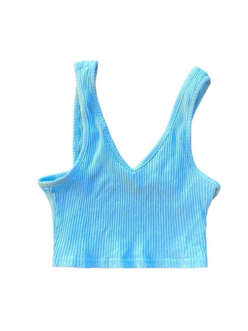 Romwe Light Blue Cropped Tank Top XS